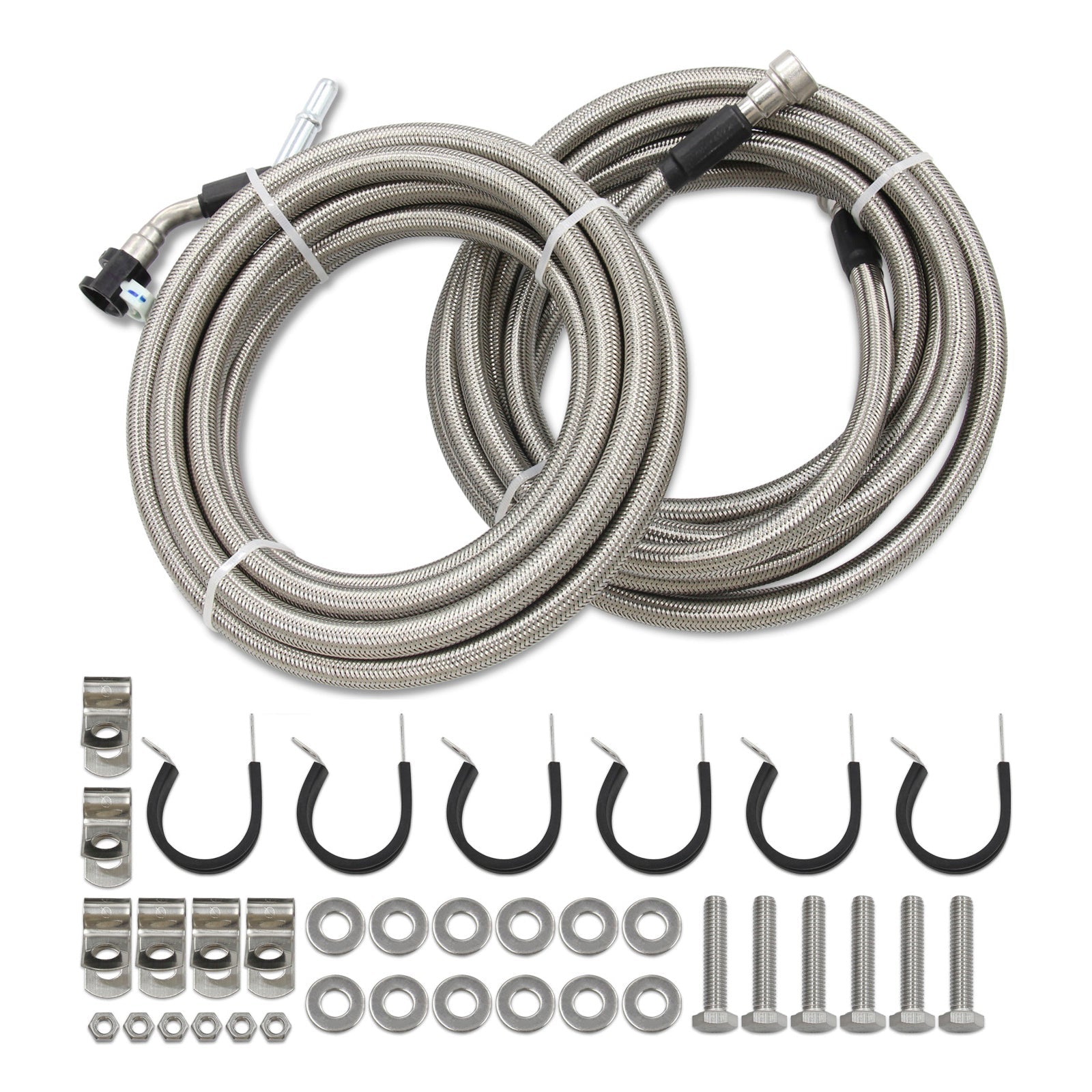 2005-2010 Chevy Cobalt, 2.2L l4 GAS, Stainless Steel Braided Fuel Line Kit Quick Fix QFF0015SS