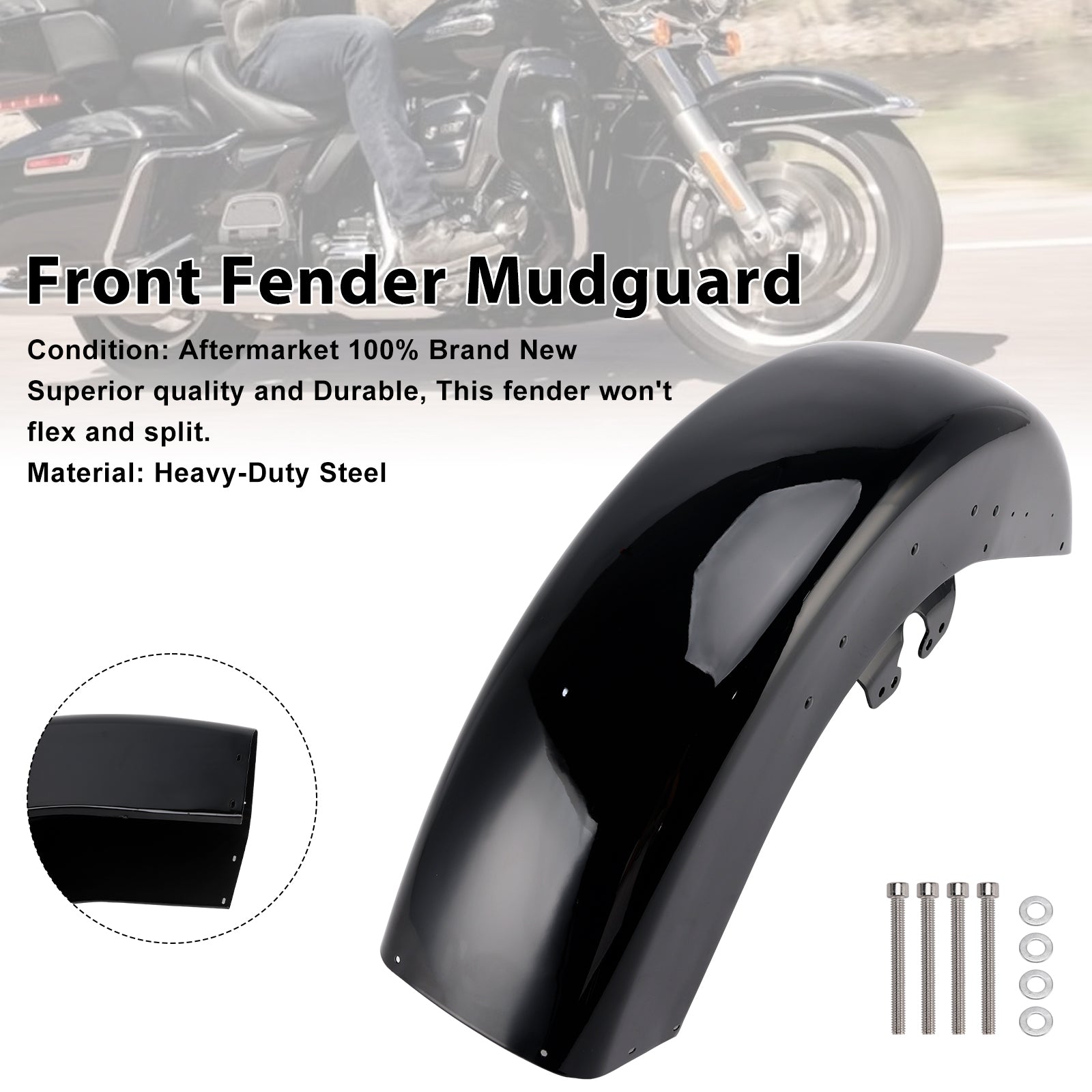2014+ Harley touring FL models Steel Front Fender Mudguard