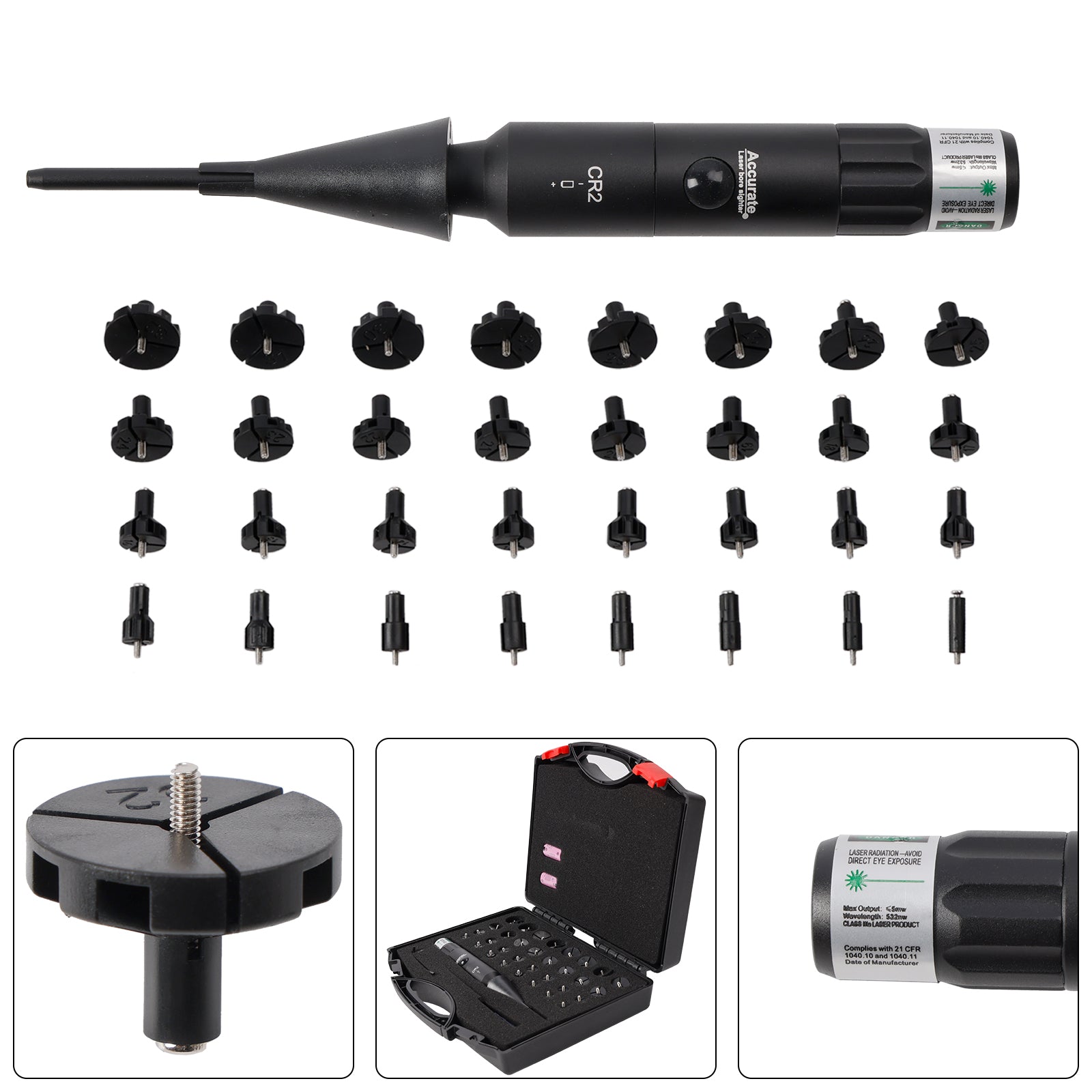 Professional Laser Bore Sight Kit Multiple Caliber Upgraded Green Bore Sighter