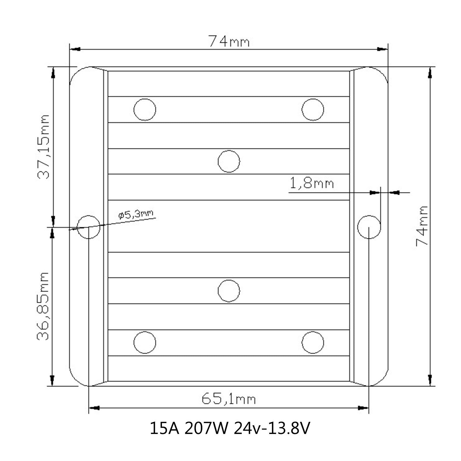 24V 15A Step Down to 13.8V DC-DC Converter Voltage Reducer Regulator 207W