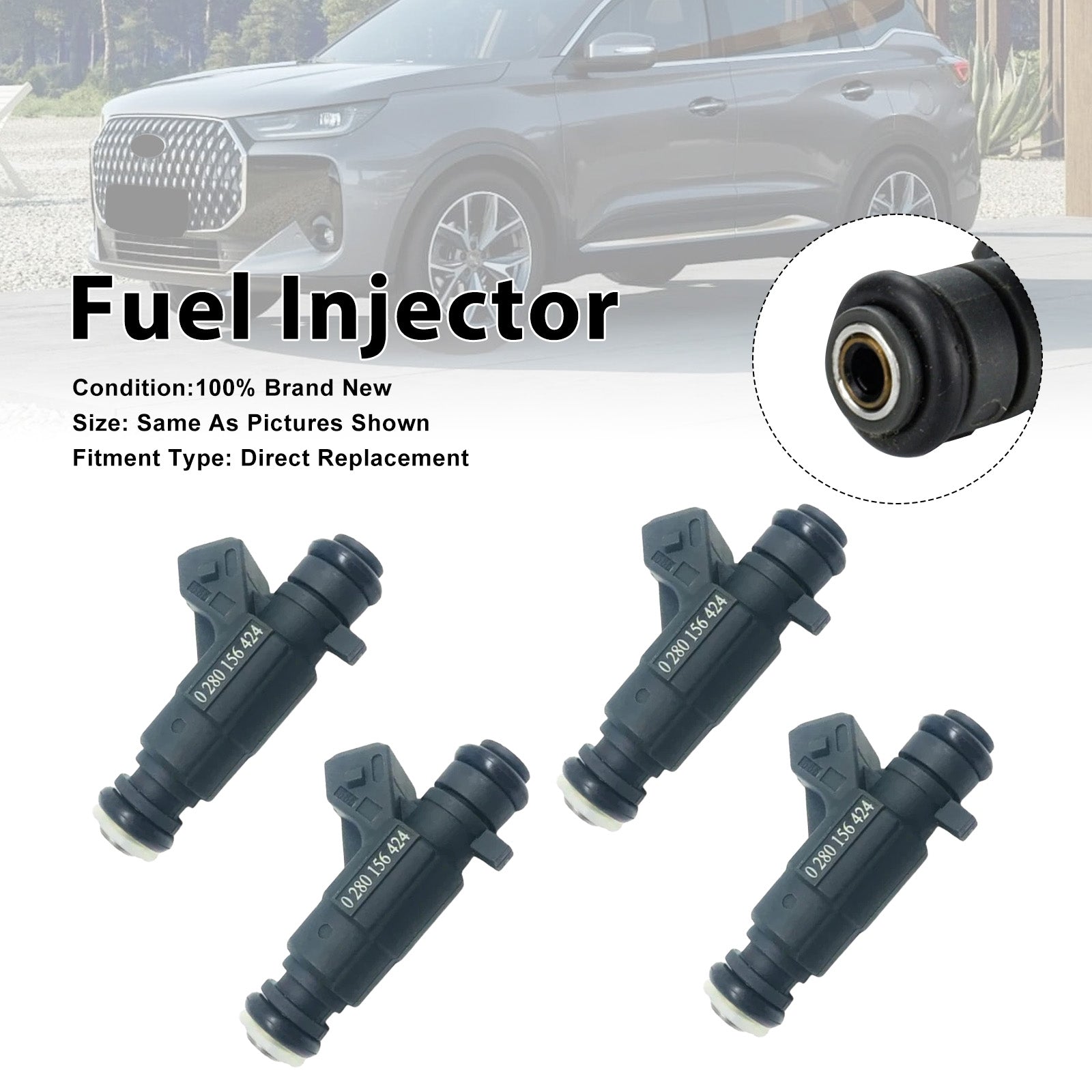 4Pcs Fuel Injector For Chery Tiggo For BYD 2.4L 0280156424 0 280 156 424