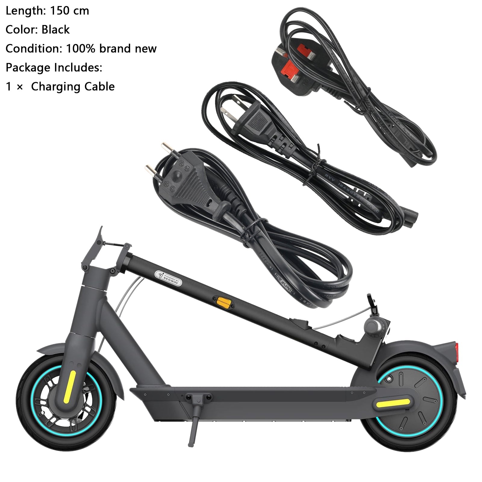 Charging Cable for Segway Ninebot MAX Electric Scooter G2/G30/G30P/P65/P100S