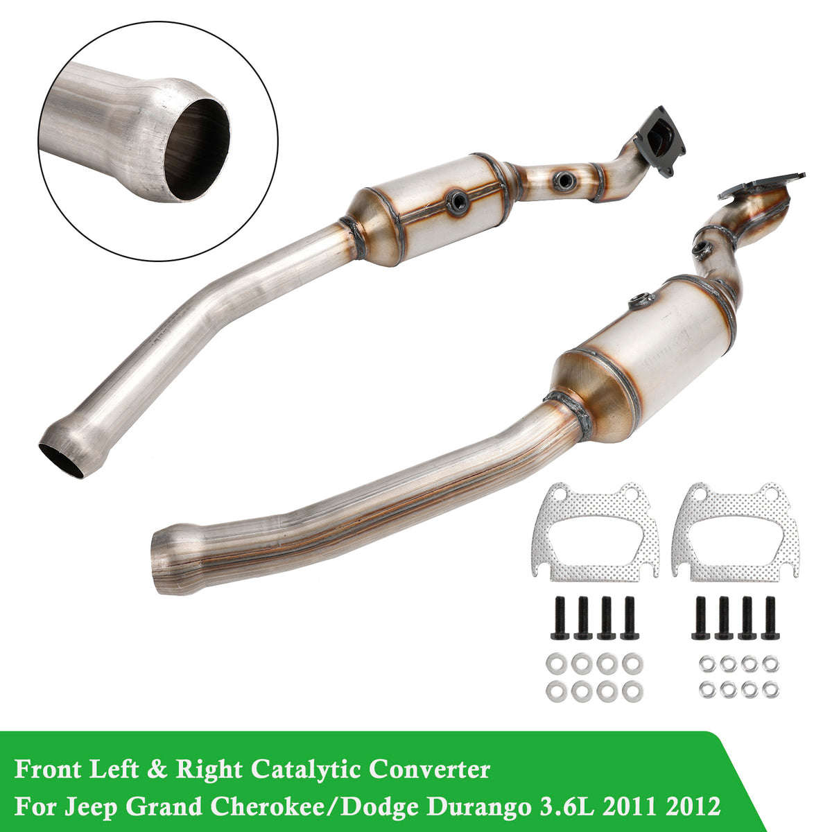 Front Left & Right Catalytic Converter Set For Jeep Grand Cherokee 2011-2012