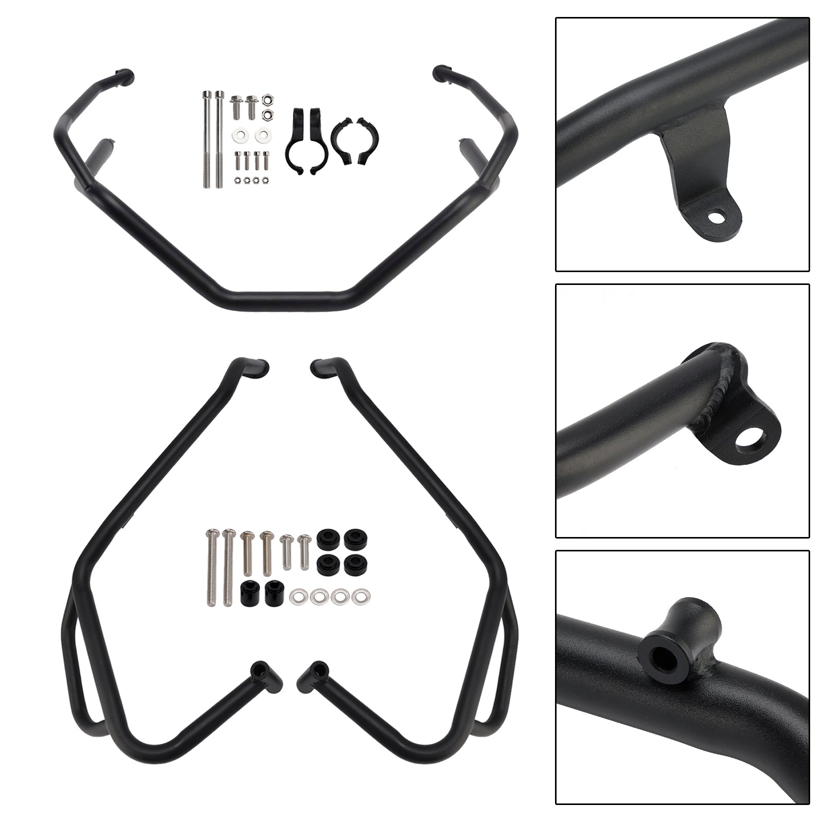 2025+ Honda X-Adv 750 Upper + Lower Engine Guard Frame Crash Bar Kit Black