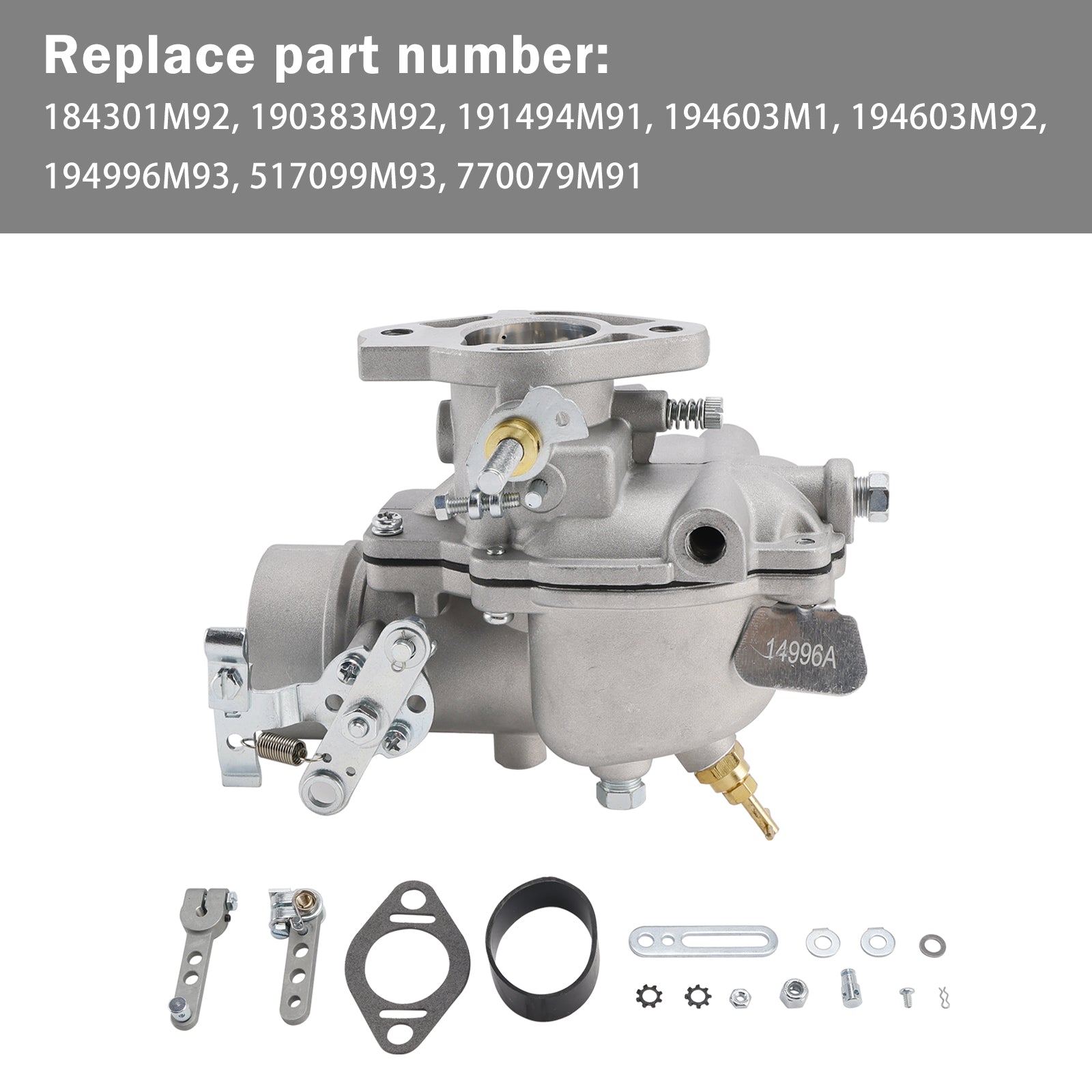 For Massey Ferguson 65 135 150 165 Carburetor 190383M92 191494M91
