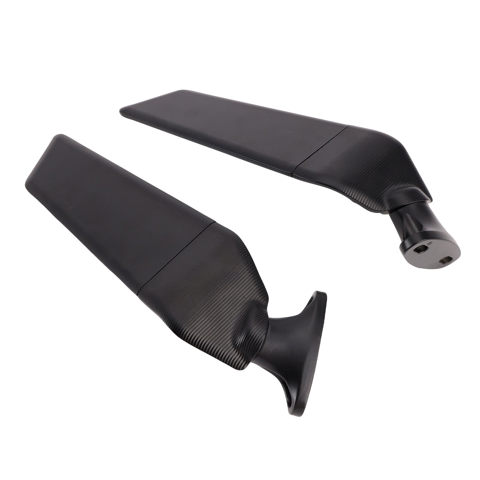 Black Wing Fin Rearview Mirrors For Honda CBR600F 2011-2014 CBR650R 2019-2023