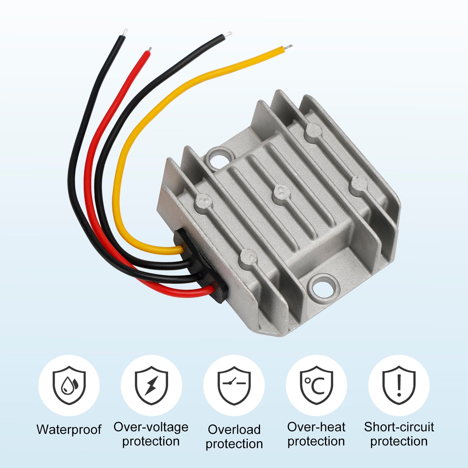 Waterproof DC/DC Converter Regulator 12V/24V Step Up to 48V 1A 48W