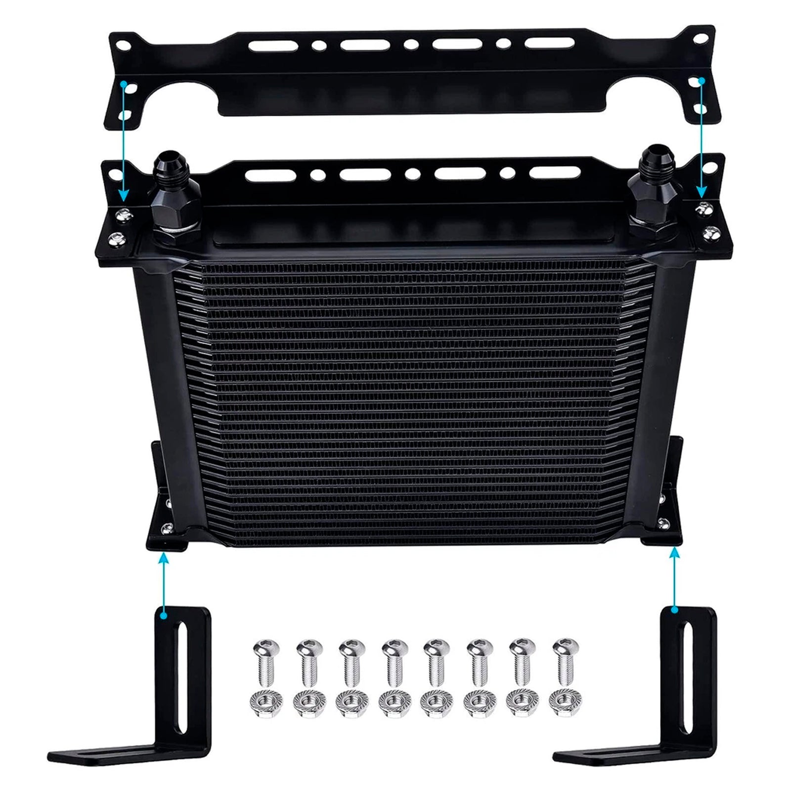 Oil Cooler Mounting Bracket Kit 340mm 13.4inch For Japanese-Style Oil Cooler
