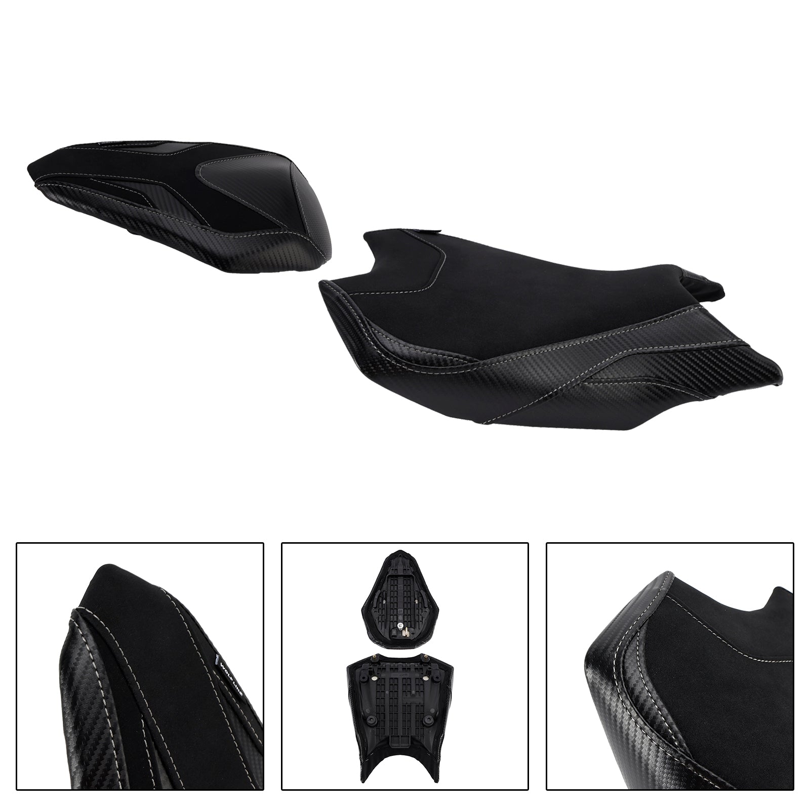 2017-2024 2023 For Honda Cbr250Rr Front&Rear Raider Passenger Cushion Kit Black