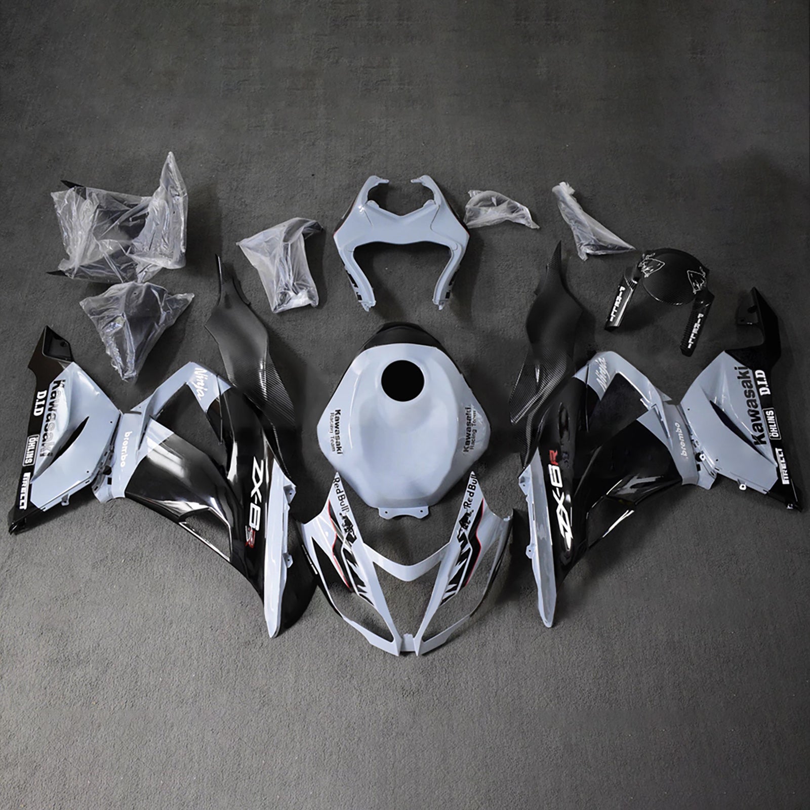 Injection Fairing Kit Bodywork Plastic ABS fit For Kawasaki ZX6R 636 2013-2018