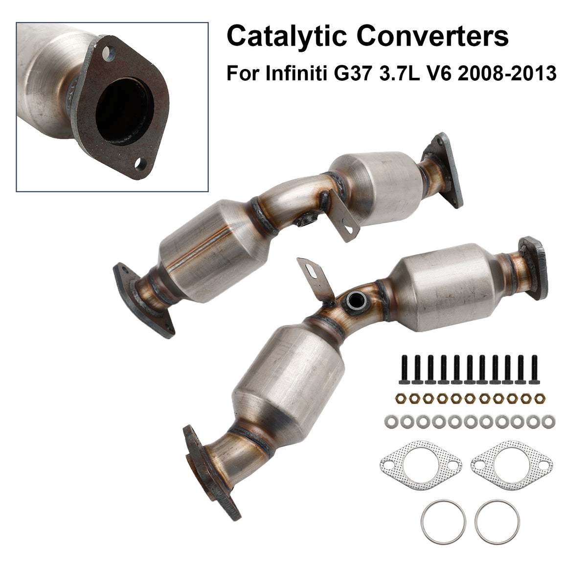 Catalytic Converters Front Both Sides For 350Z 3.5L 03-09 Infiniti G37 3.7L