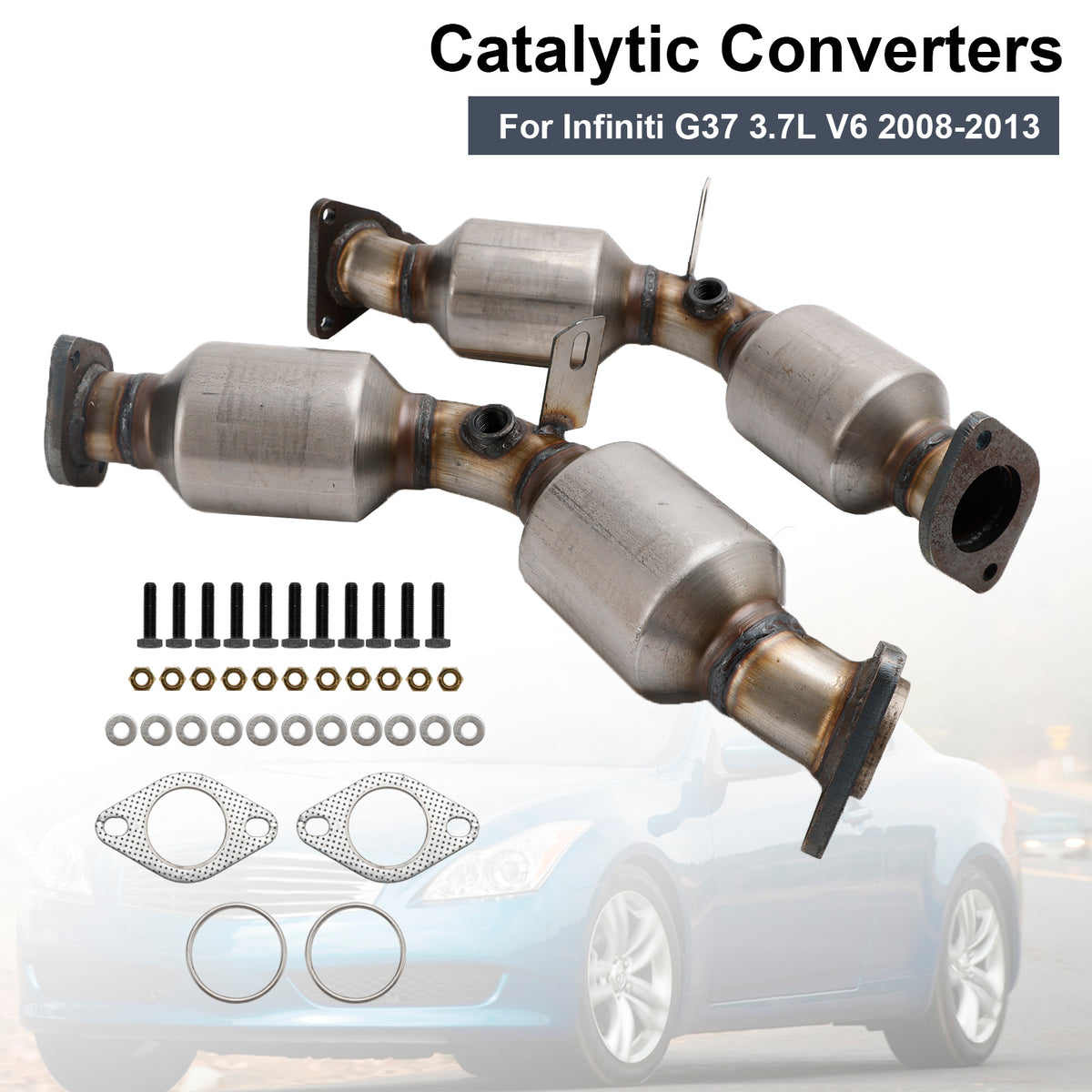Catalytic Converters Front Both Sides For 350Z 3.5L 03-09 Infiniti G37 3.7L