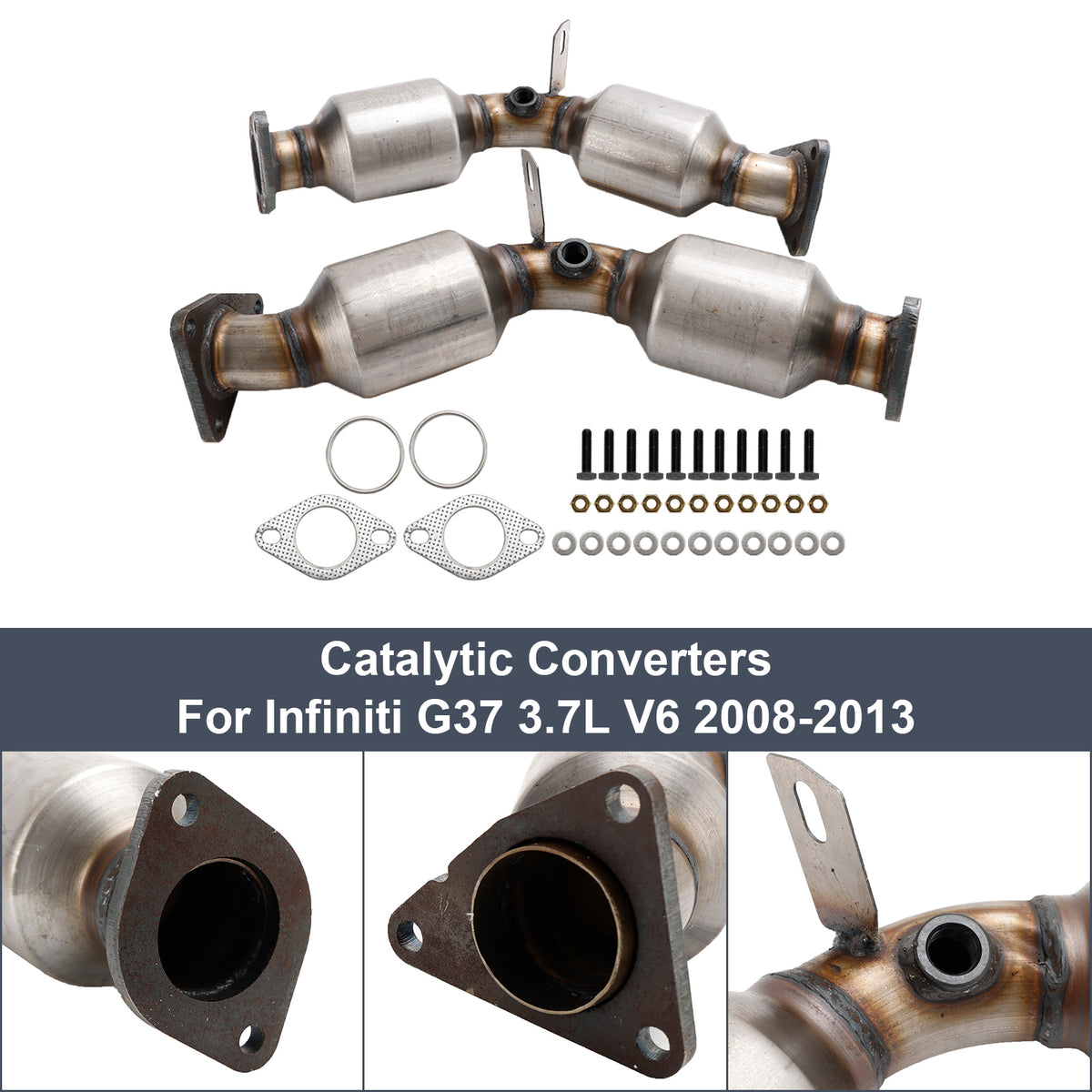 Catalytic Converters Front Both Sides For 350Z 3.5L 03-09 Infiniti G37 3.7L