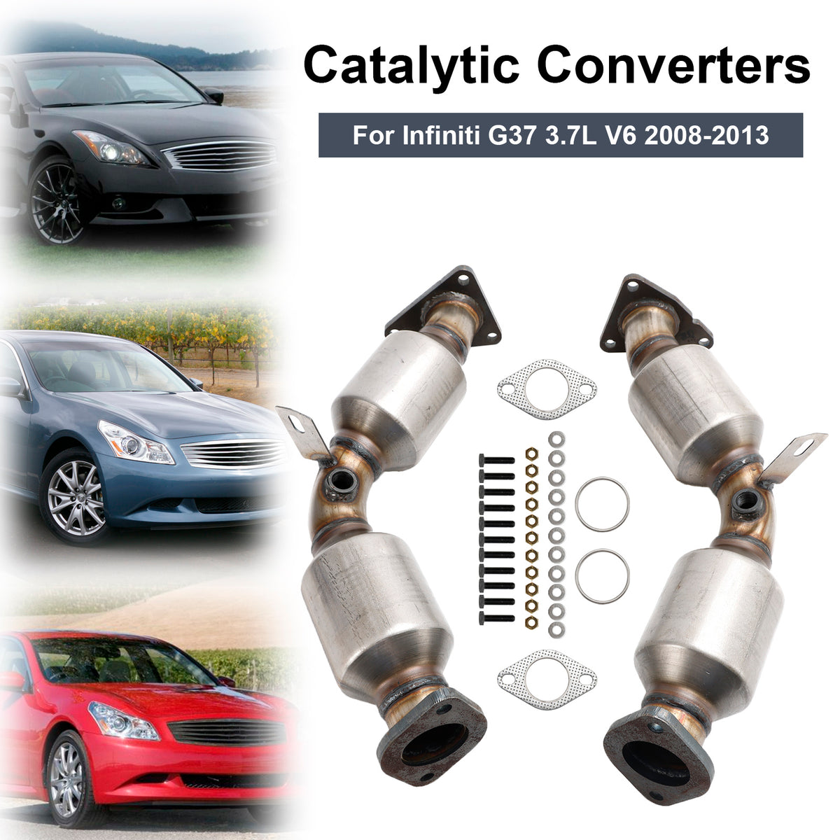 Catalytic Converters Front Both Sides For 350Z 3.5L 03-09 Infiniti G37 3.7L