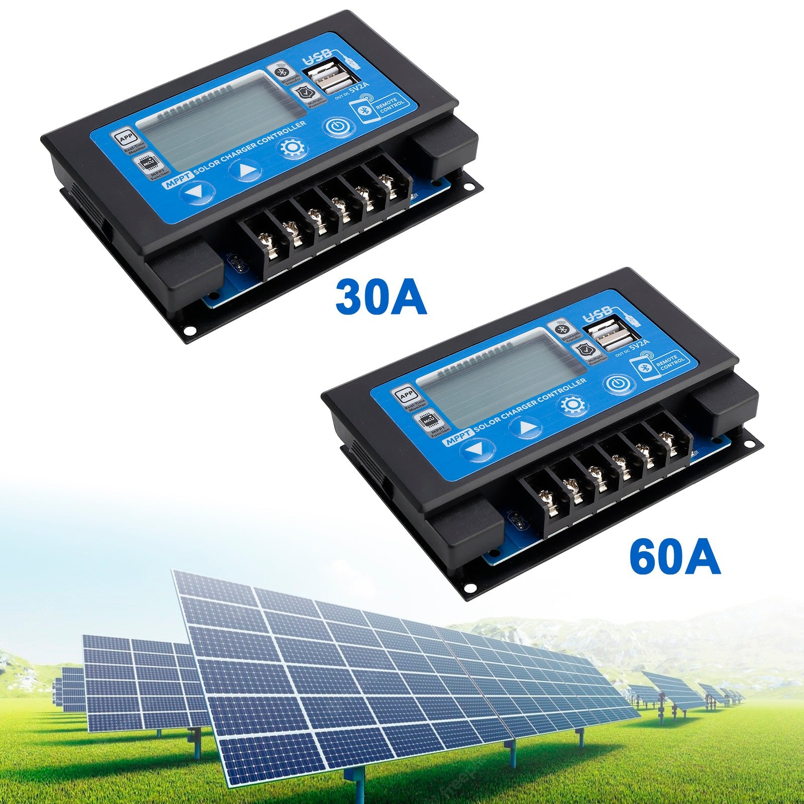 30A/60A Embedded Snap-On Energy Storage Dedicated MPPT Solar Controller Bluetooth