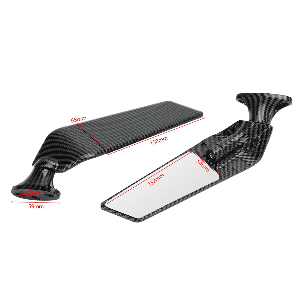 Wing Fin Rearview Mirrors For Honda CBR1000RR CBR 1000 RR 2004 2005 2006 2007
