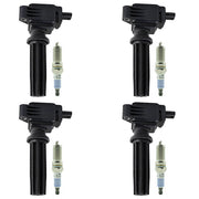 2014 Ford Focus Trend Ambiente 4-Door 4X Ignition Coils+Spark Plugs UF670