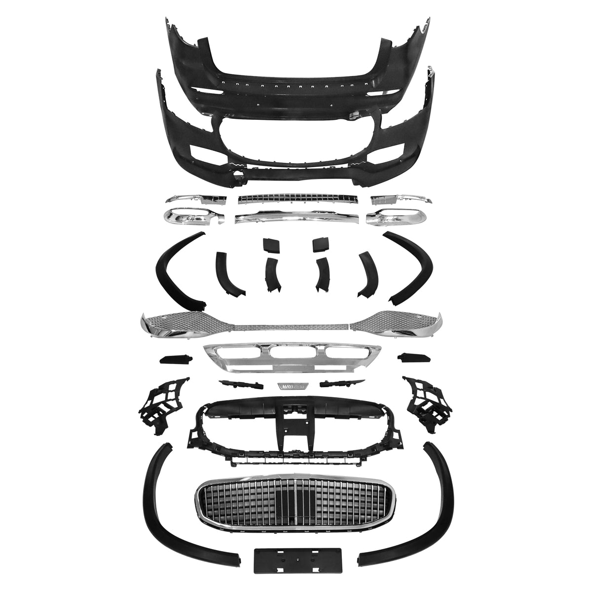 Body Kit Bumper Fit Mercedes Benz GLS X167 2020-22 Upgrade To Maybach680 Style