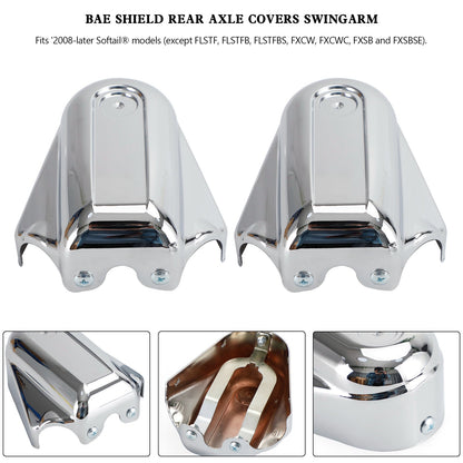 08-20 Softail FLS FLSTN Bar Shield Rear Axle Covers Swingarm