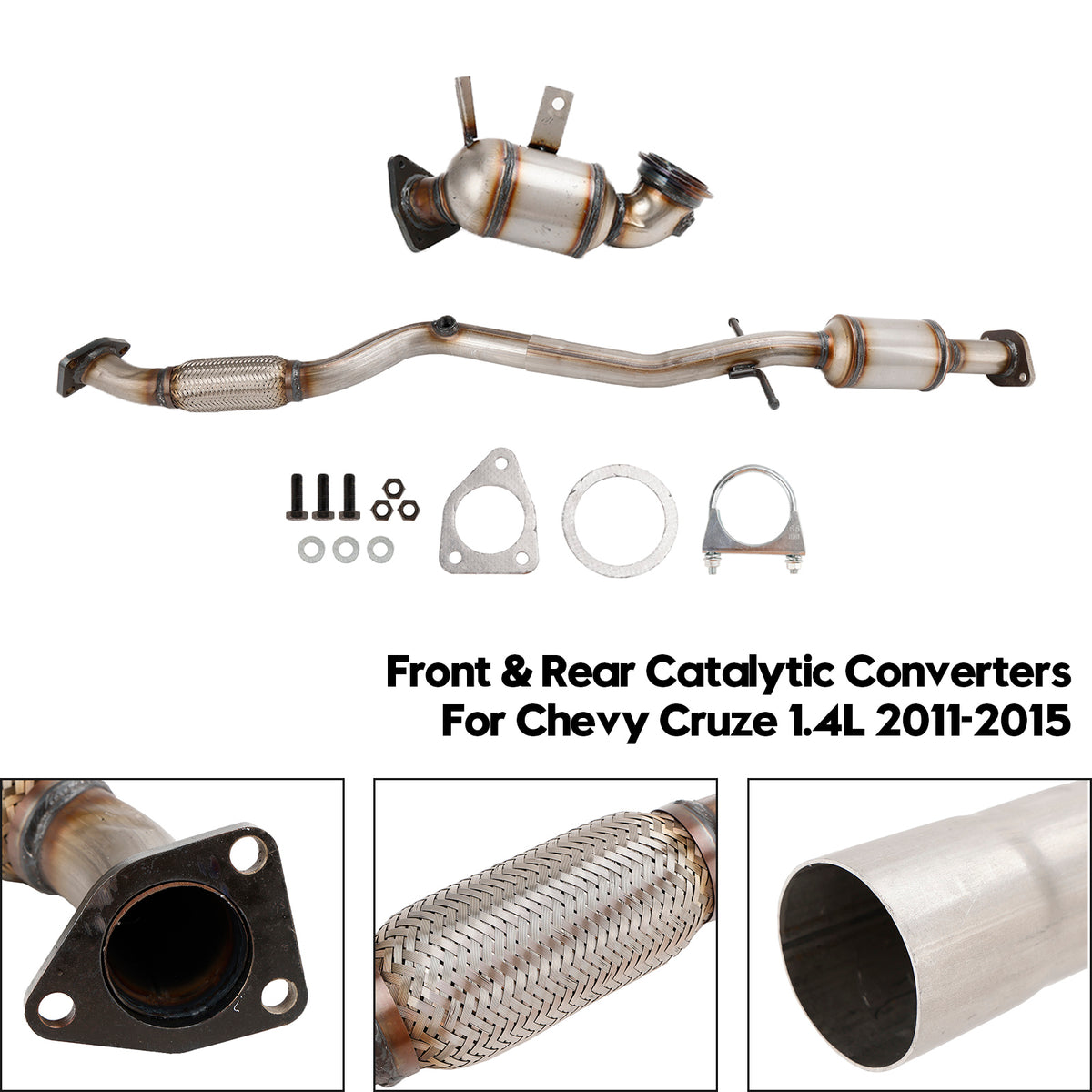 Both Front & Rear Catalytic Converters Direct Fit For Chevy Cruze 1.4L 2011-2015
