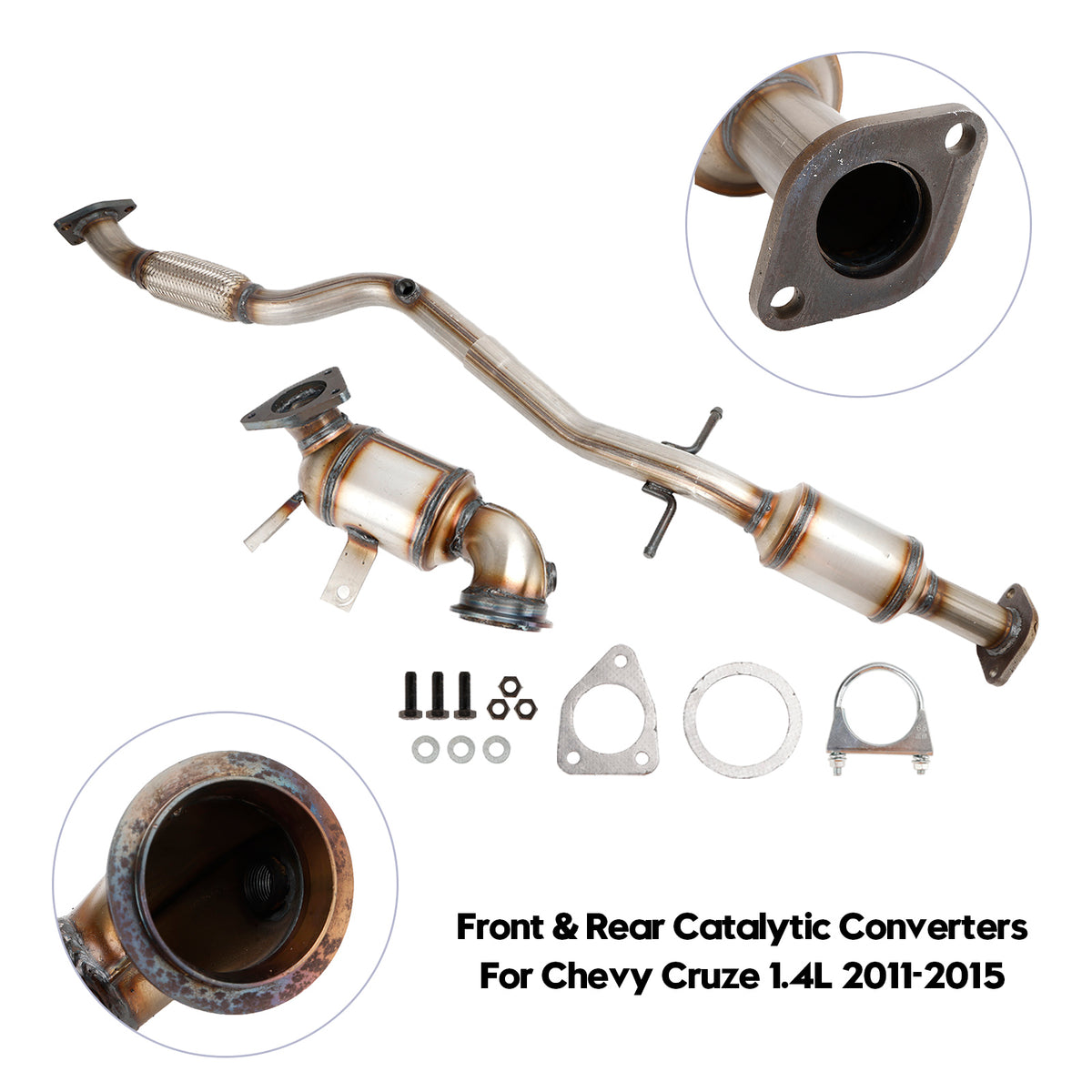Both Front & Rear Catalytic Converters Direct Fit For Chevy Cruze 1.4L 2011-2015