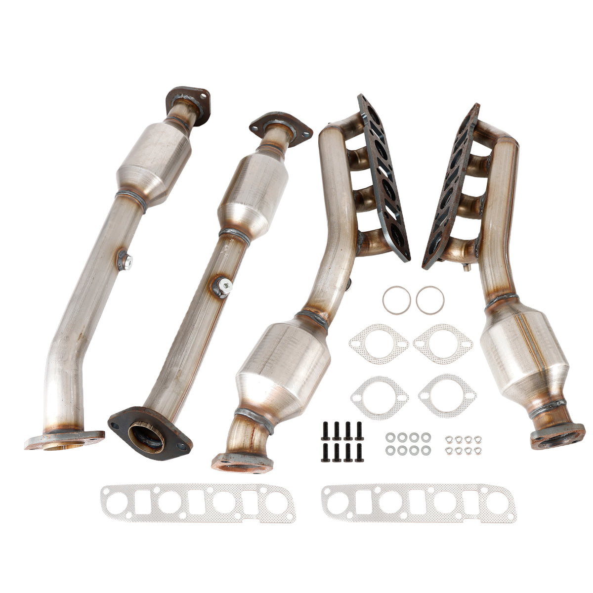 Manifold Catalytic Converters Front & Rear All 4 For Nissan Titan 5.6L 2007-2015