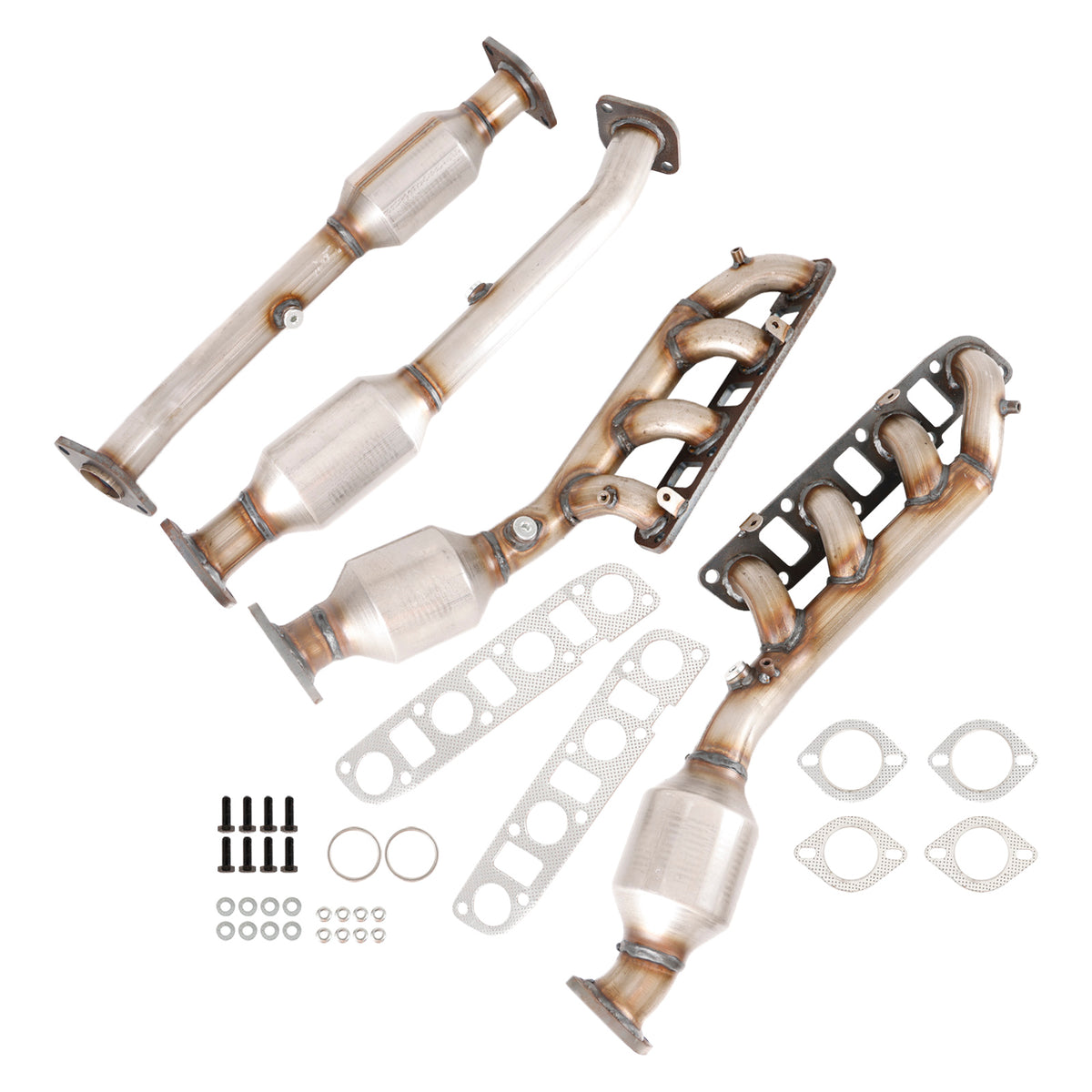 Manifold Catalytic Converters Front & Rear All 4 For Nissan Titan 5.6L 2007-2015