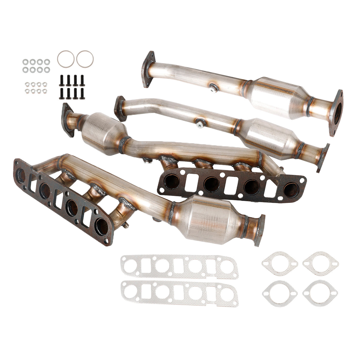 Manifold Catalytic Converters Front & Rear All 4 For Nissan Titan 5.6L 2007-2015