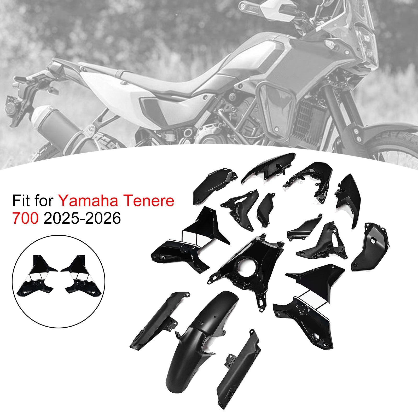 Injection Bodywork Fairing Kit for Yamaha Tenere 700 T700S 2025-2026