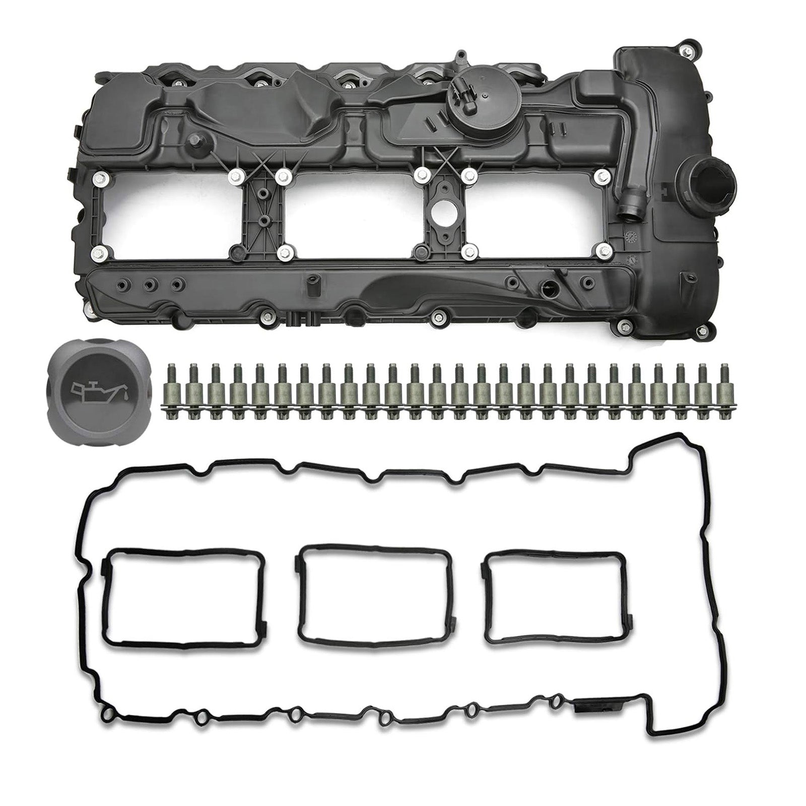 2011-2017 BMW F25 X3 xDrive35i 3.0T Valve Cover w/ Gasket+Cap 11127570292