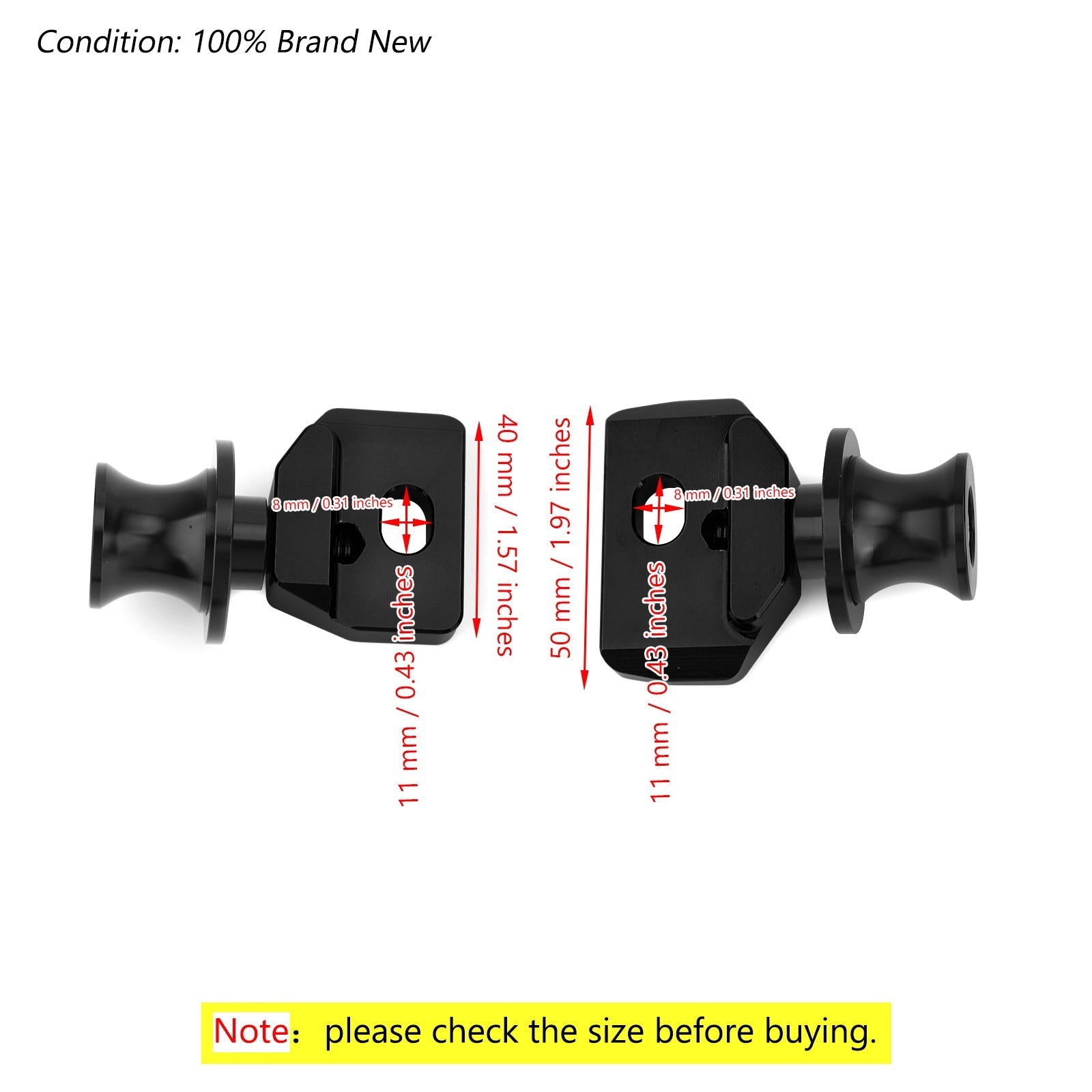 CNC Chain Adjuster Block With Stand Spool For Honda CB650R CBR650R 2019-2020 Generic
