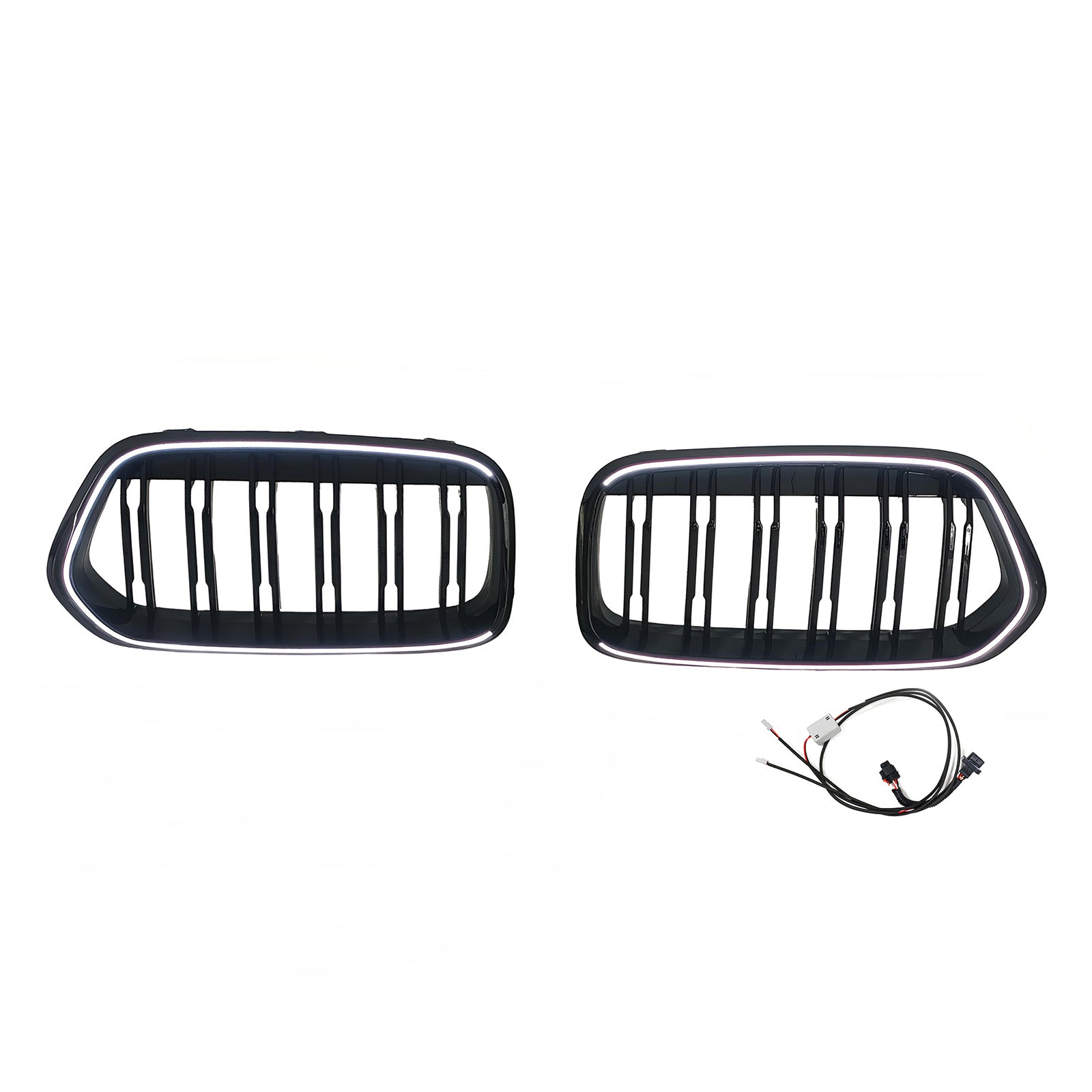 2018-2023 Fit BMW X2 Series F39 Black Front Bumper Grill Grille Double Slat