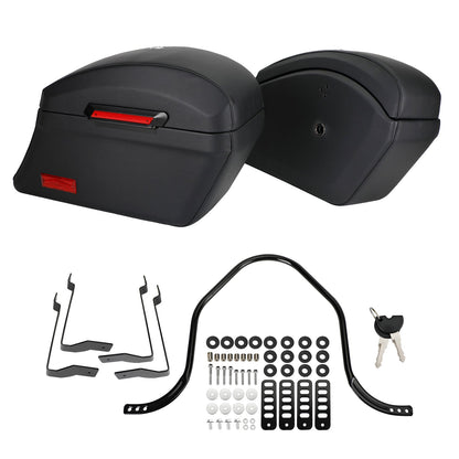 Hard Bag Saddlebag & Heavy Duty Mounting Kit For Yamaha Ds650 1100 Xvs950 1900