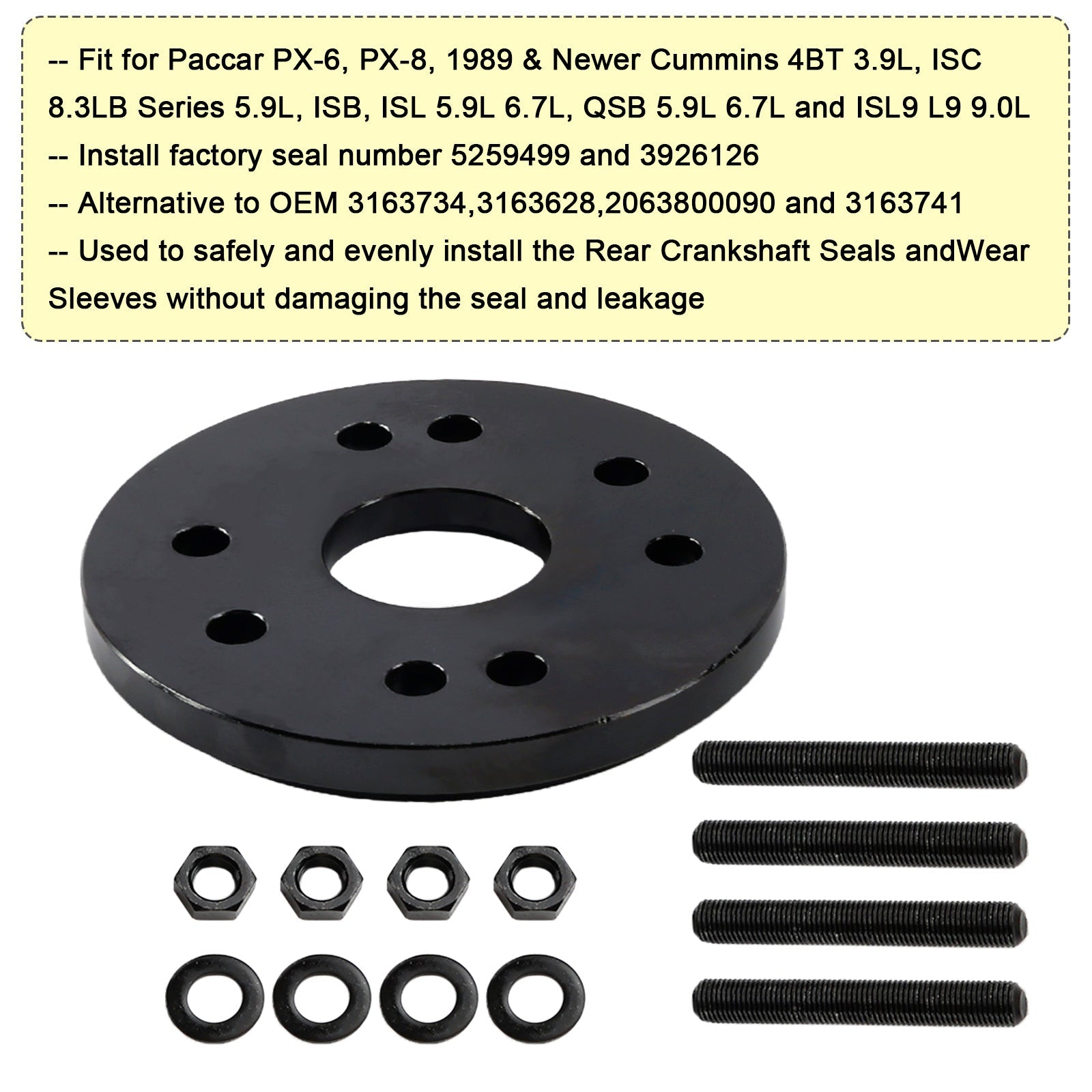 1989-2016 Cummins 3.9L 5.9L 6.7L Front+Rear Crankshaft Seal Remover & Installer Tool