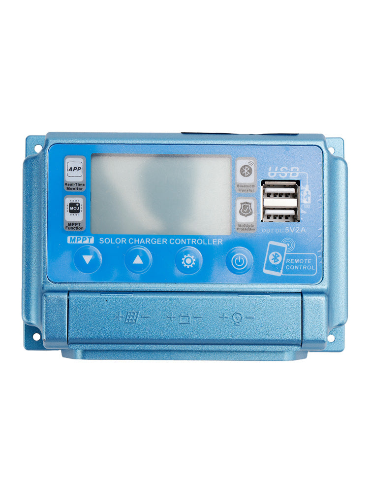 40A MPPT Bluetooth APP Solar Charge Controller Charger Fits 12V-60V Battery Blue