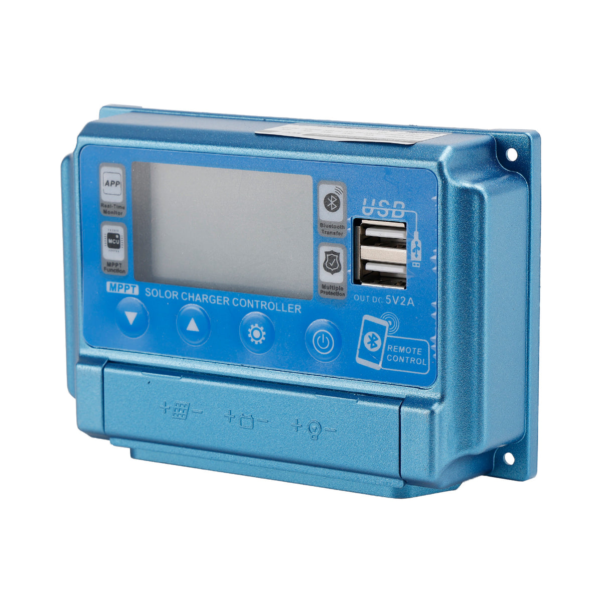 40A MPPT Bluetooth APP Solar Charge Controller Charger Fits 12V-60V Battery Blue
