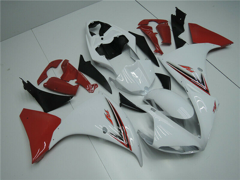 Injection Plastic ABS Fairing Fit for Yamaha YZF R1 2009-2011 Red White Generic