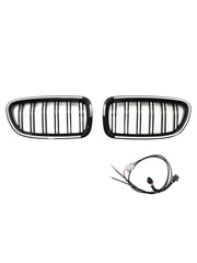 01.2009-10.2016 BMW 5-Series F10 Sedan Kidney Bumper Grille Grill Gloss Black 51137203203 51137203204