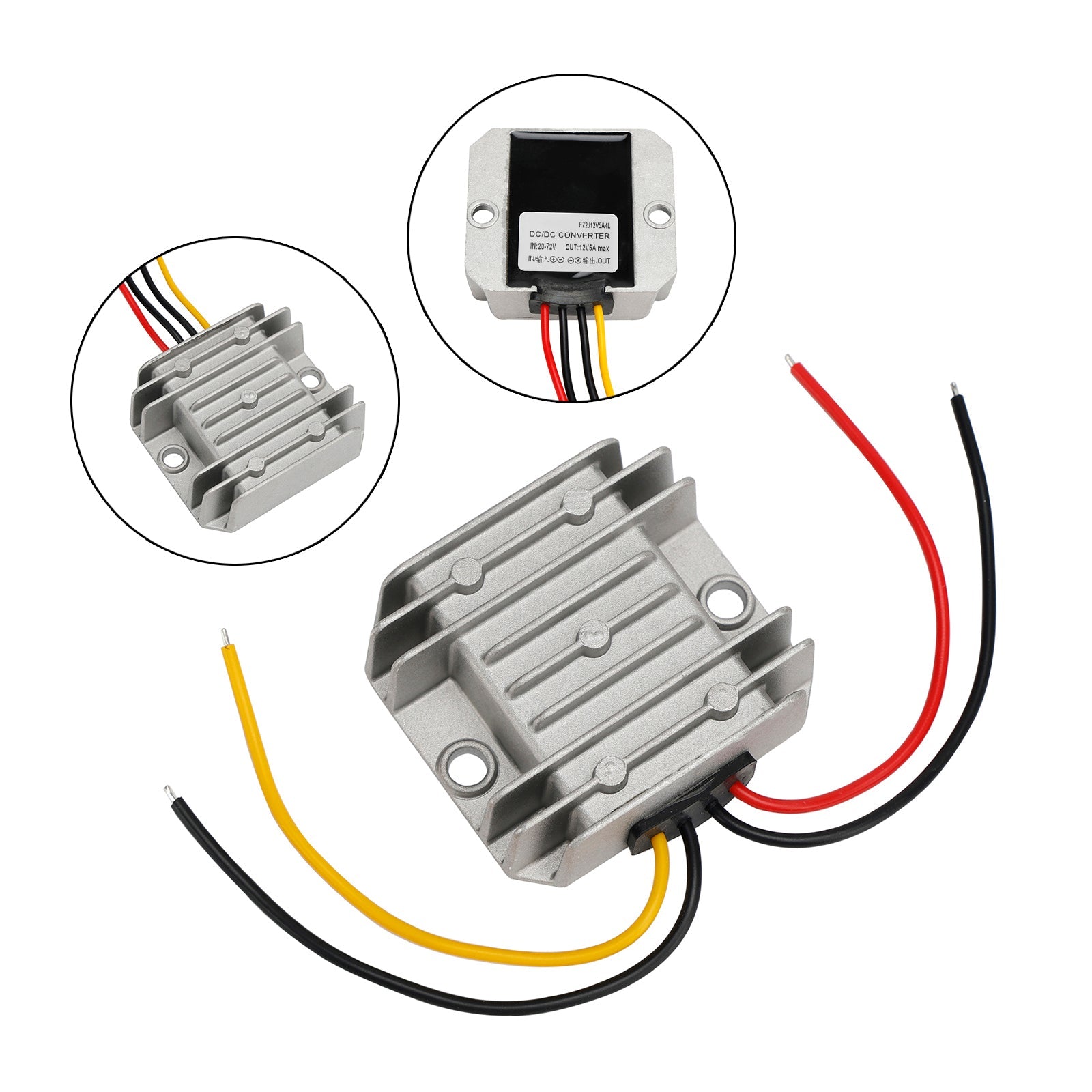 Waterproof DC 20-72V to 12V 5A 60W Step-Down Power Supply Converter Regulator