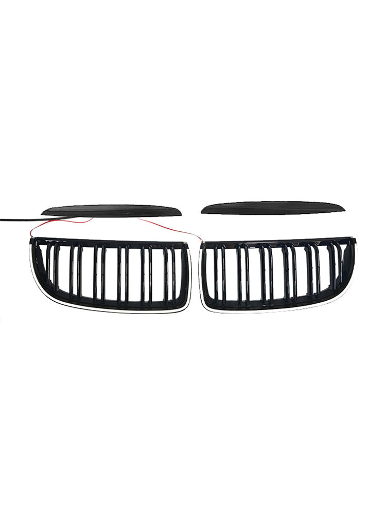 2004-2007 Fit BMW E90 Sedan Wagon 320i Front Kidney Double Slat Grille Black