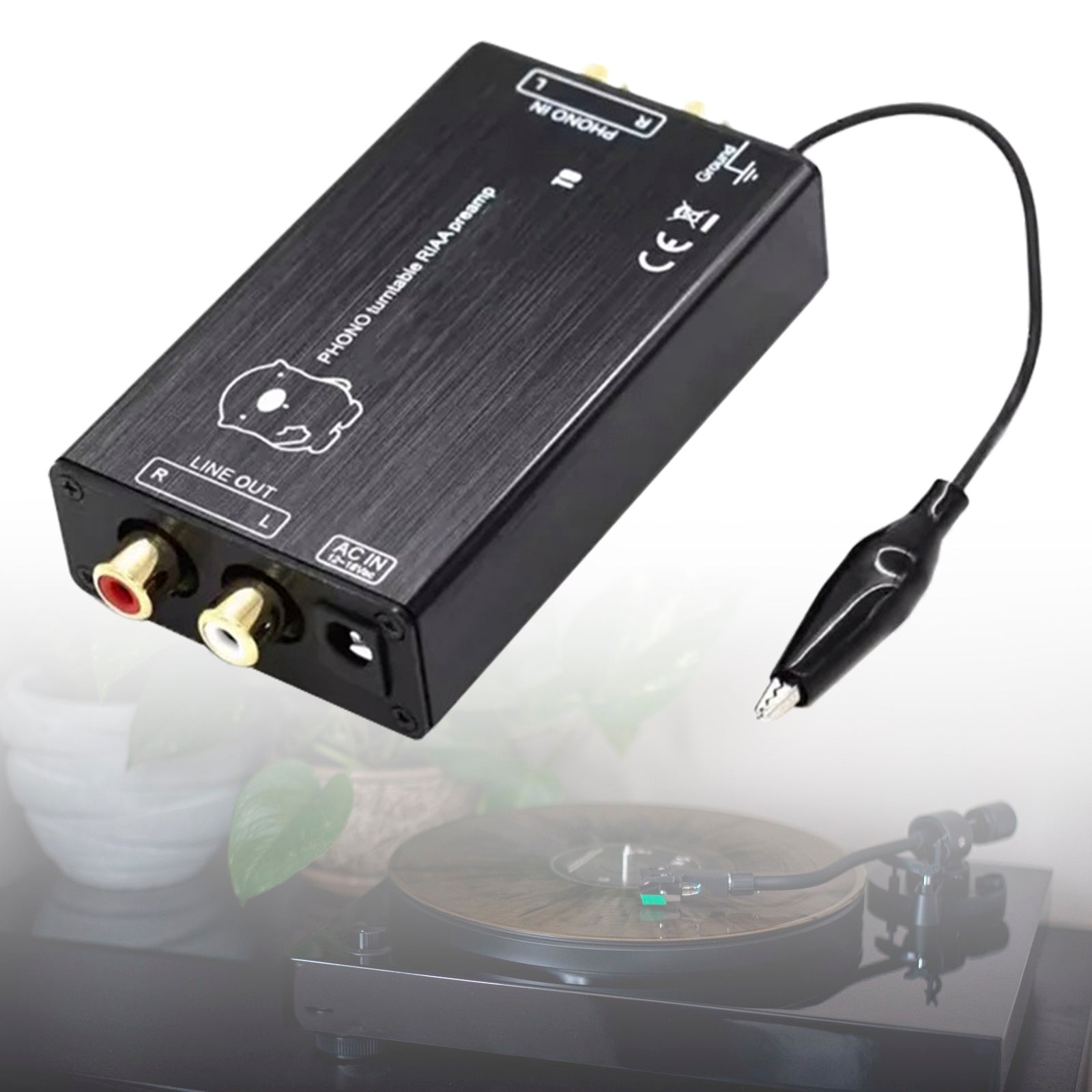 T9 Phono Preamp Preamplifier MM Phono Stage Preamp LP Vinyl Record Player