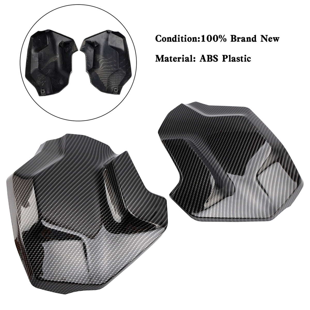 Side Frame Fairing Cowl Guards Radiator Cover For BMW R1250GS ADV 2018-2023 Carbon