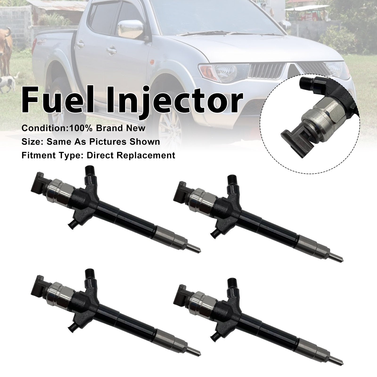 2006-2008 For Mitsubishi Triton ML/MN 3.2 4Pcs Fuel Injector 095000-5760