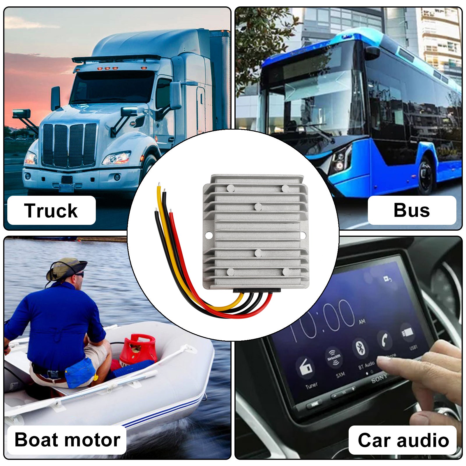 Waterproof DC/DC Converter Regulator 12V Step Up to 13.8V 5A 69W