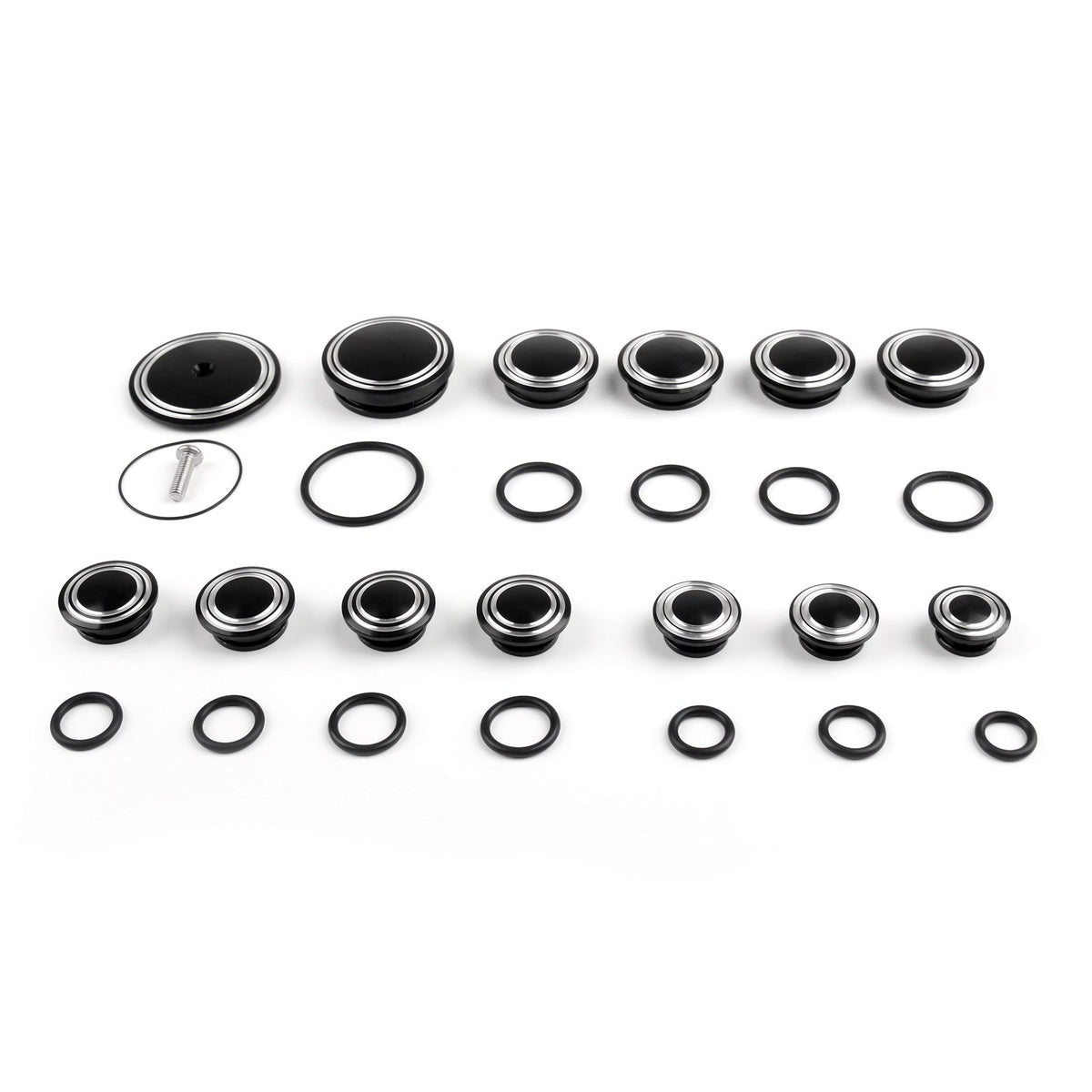 CNC 13PCS Black Frame Hole Caps Plug Cover Fit for BMW R Nine T R1200 2014-2016