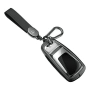 Aluminum Alloy TPU Black Car Key Case Cover With Buckle For Audi a6l a4l a3
