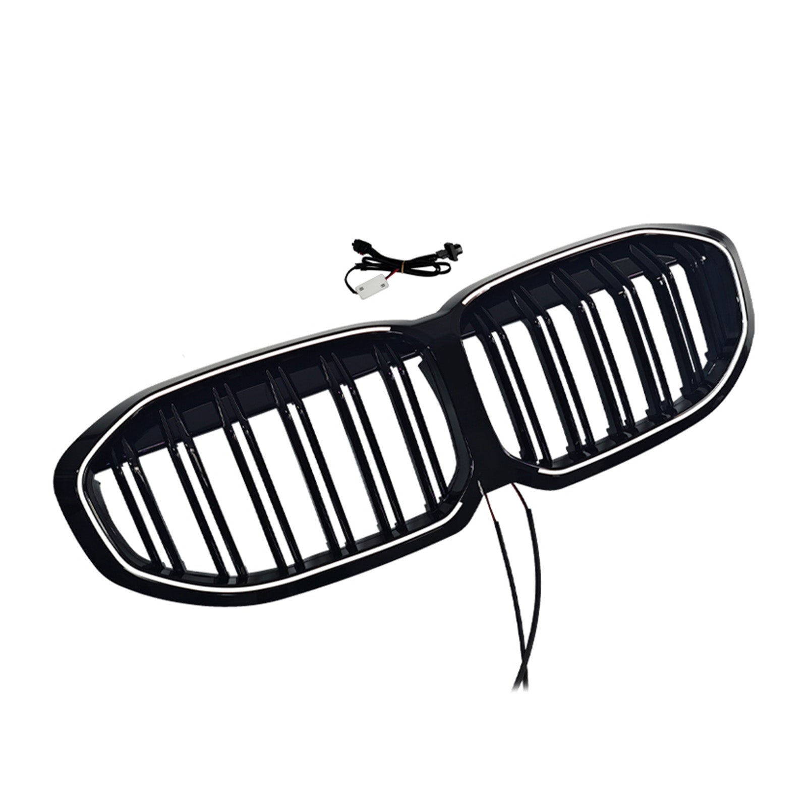 2019-2024 Fit BMW 1 Series F40 Double Slat Kidney Grill Grille Gloss Black