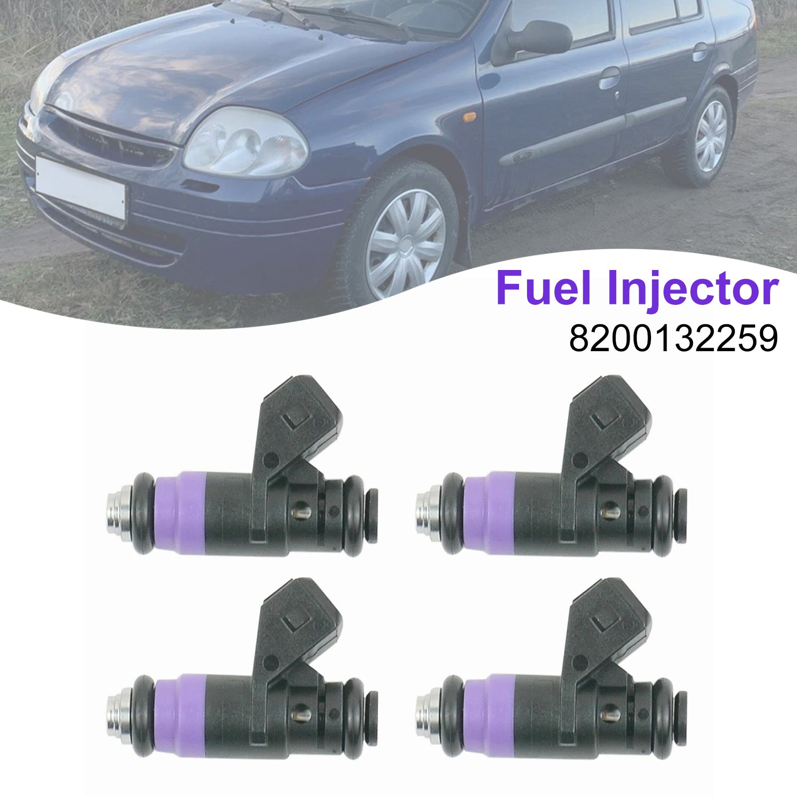 4Pcs Fuel Injector For Renault Clio Laguna Megane Scénic 1.4 1.6 8200132259