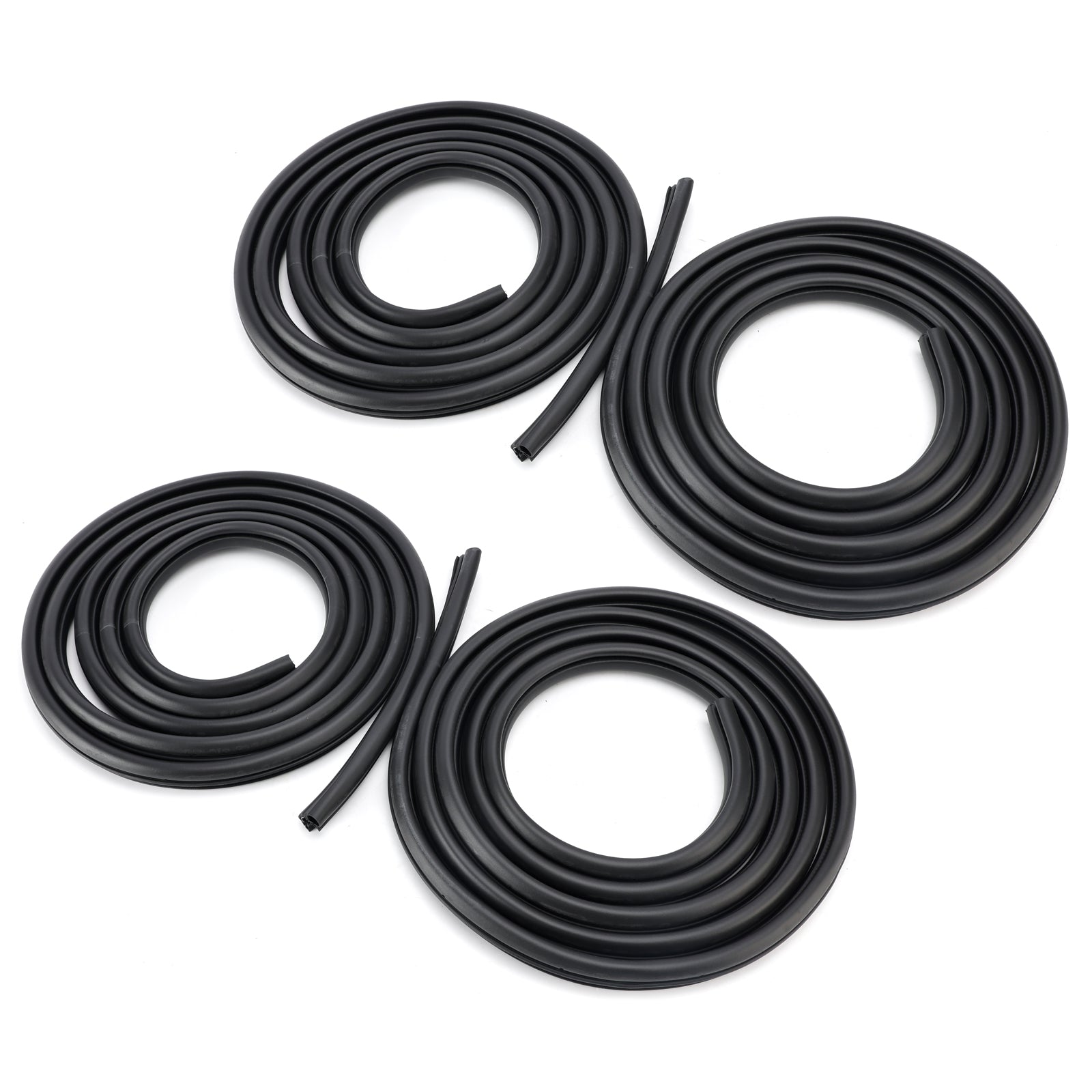 2003-2009 For Hummer H2 4Pcs Front Rear Left Right Door Rubber Seal Weatherstrip