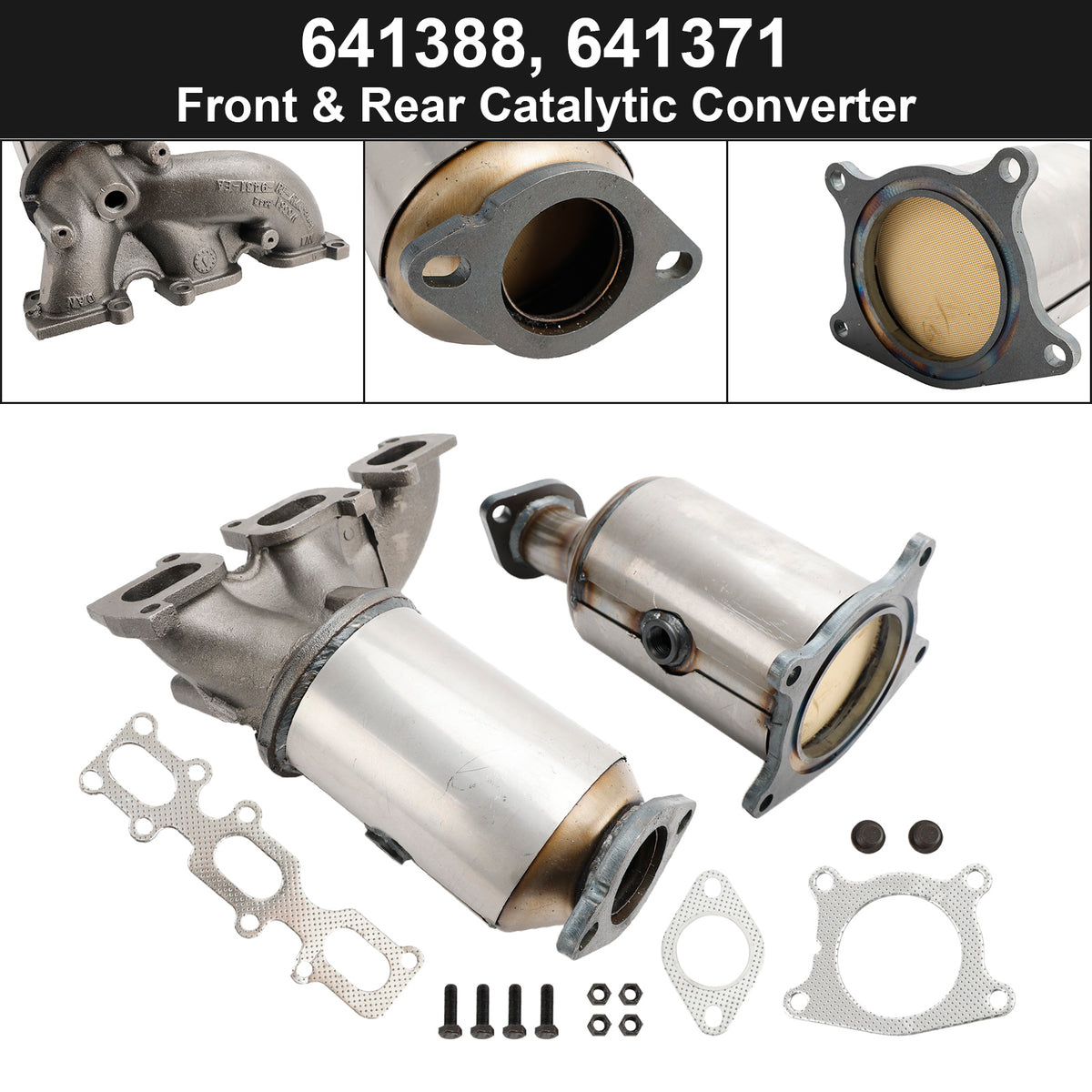 Front & Rear Catalytic Converter For 2011-2014 Ford Edge 3.5L 3.7L / MKX 3.7L